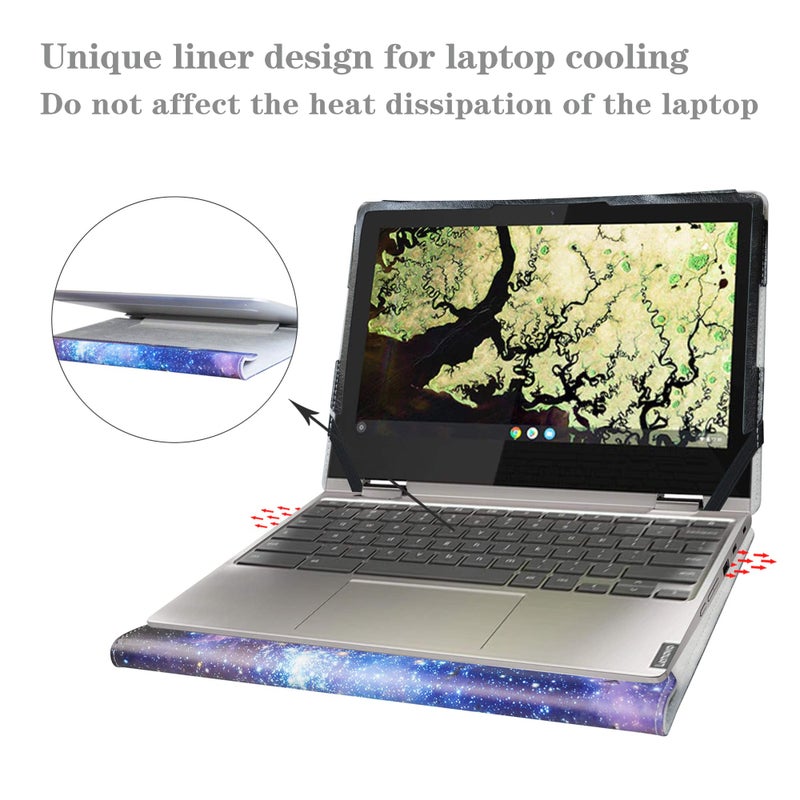 Alapmk Protective Case Cover for Lenovo Chromebook C340 C340-11/ Chromebook Flex 3i/ IdeaPad Flex 3 11IGL05 11.6" Laptop[Not fit Chromebook C340-15/Chromebook C330-11],Galaxy - Image 5
